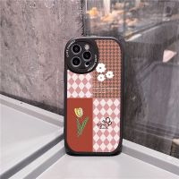 [COD] Leather flowers are suitable for 12 mobile phone case iPhone 13pro all-inclusive x anti-drop protective