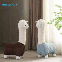 เก้าอี้สตูล Alpaca ตกแต่งโซฟาโซฟานอนเล่นห้องนั่งเล่นสำหรับเด็กเก้าอี้รูปสัตว์น่ารัก