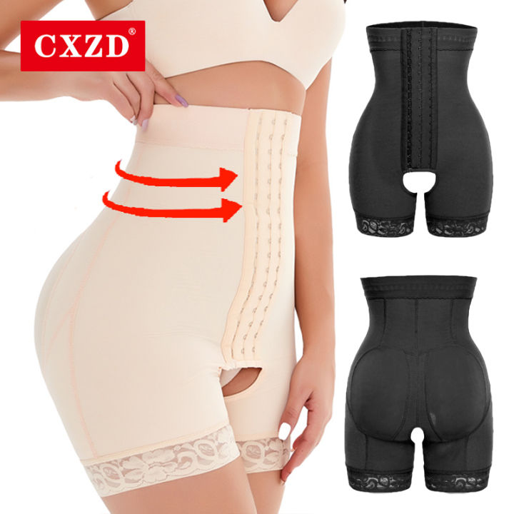 CXZD Womens Tummy Control Waist Trainer Corset Butt Lifter Shapewear High Waist  Body Shaper Briefs Slim Girdle Panties with Hook