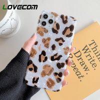 {Chaoke digital branch} LOVECOM เคสโทรศัพท์ลายเสือดาวสำหรับ iPhone 14 11 12 13 Pro Max XR XS Max 7 8 6S Plus SE2020 IMD ฝาหลังอ่อน