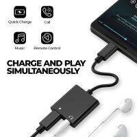 【HHEL】2 in 1 Type-C to 3.5mm Headset Jack Audio Converter Music Quick Charging Adapter