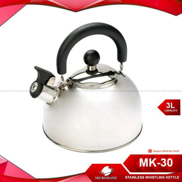 Cheapest Micromatic MK30 3.0L Whistling Kettle (Stainless) Lazada PH