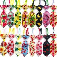 30/50pcs Fruit Pattern Small Dog Necktie Fruits Accessories Products for Dogs Supplies