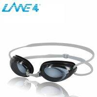 LANE4 Optical Swimming Goggles Hydrodynamic Profile Frame Silicone Seals Anti-fog UV Protection for Adults GRAY #2195 Goggles