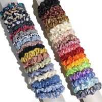 ▣▬ 20Pcs Solid Elastic Scrunchie Silk Hair Ties Rope Rubber Bands for Women Girls Ponytail Holder Hair Scrunchies Hair Accessories