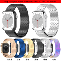 Strap For Apple watch ultra Band 7 49 45mm 40mm 38mm 42mm 41 44 mm Accessorie Magnetic Loop Metal for iWatch serie 7 4 5 6 se 3