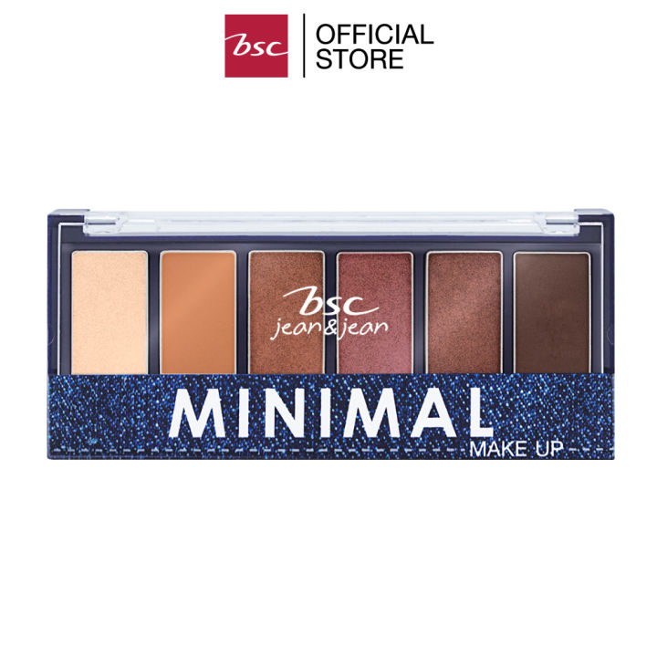 bsc-jeans-minimal-makeup-eyeshadow-palette-พาเลท-6-สี-เนื้อเนียน-ติดทนนาน