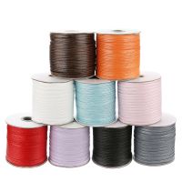 10meters Width 5mm Flat Waxed Cord Thread Line Black Red White Korean Cotton Rope String For Jewelry Necklace Bracelet Making