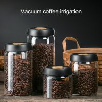 【LZ】►  Frasco hermético conveniente tanque cilíndrico selado extração de ar grãos de café jarra hermética de chá manutenção fresca