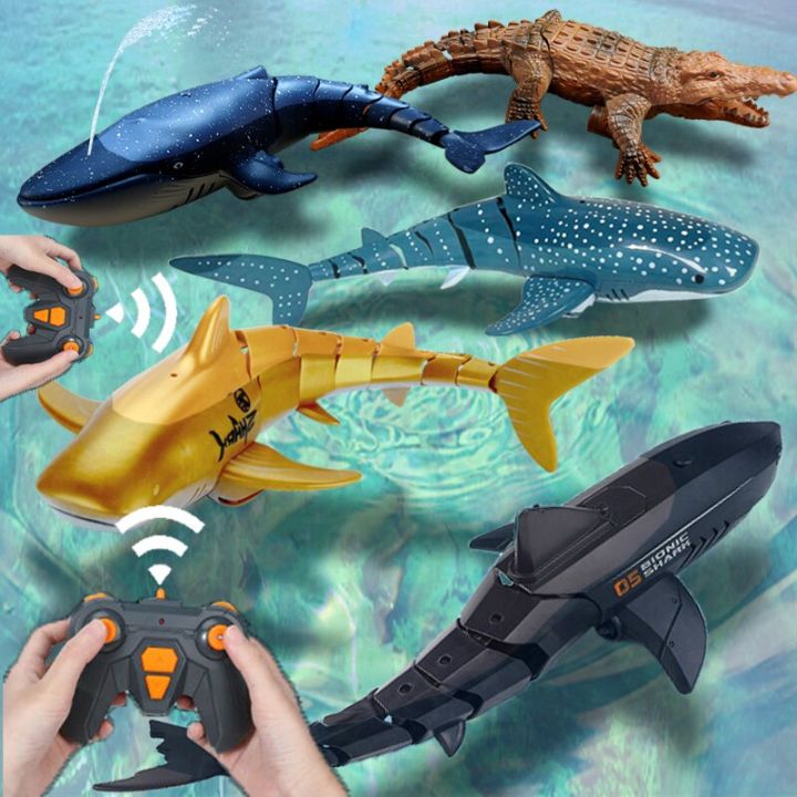 Rc Whale Shark Toy Robots Remote Control Animals Marine Life Tub Pool