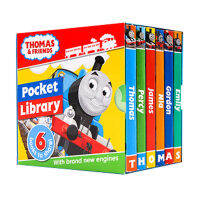 The new version of Thomas and friends Pocket Library 6-volume palm Book Thomas and friends Pocket Library English original picture book back cover can play puzzles for young childrens English Enlightenment paper book