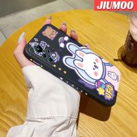 เคส JIUMOO สำหรับ Infinix Note 11 Pro Note 11S เคสเคสมือถืออวกาศรูปกระต่ายน้อยเคสขอบสี่เหลี่ยมด้านข้างบางลายซิลิโคนเคสป้องกันการกระแทก