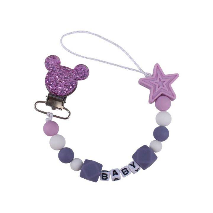 Baby Pacifier Clip Chain Personalized Name Dummy Holder for s Clips