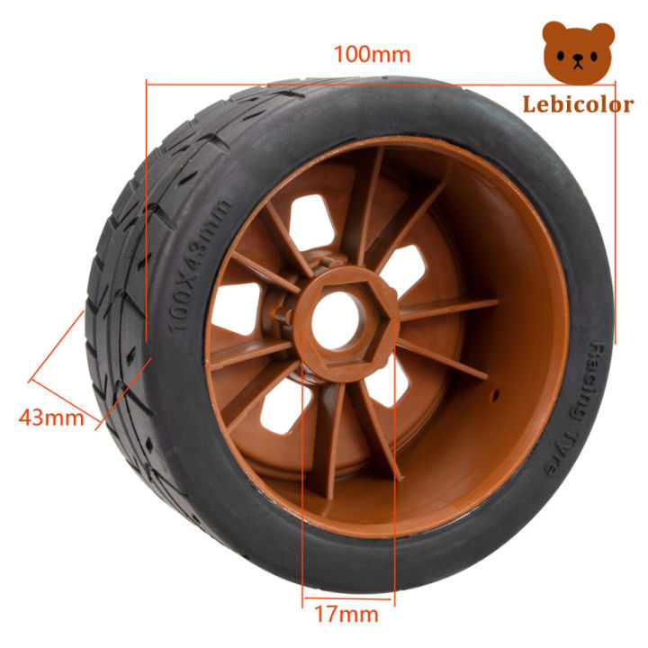 ยางล้อล้อยาง17มม-ยางหกเหลี่ยมใช้ได้กับชิ้นส่วนอะไหล่1-7-arrma-infraction-v2-felony-100x43mm