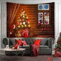 Christmas Tapestry wall carpet Christmas tree korean interior wall hanging blanket