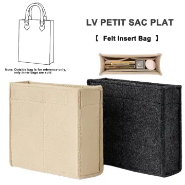 EverToner Fits For LV PETIT SAC PLAT Felt Cloth Insert Bag Organizer Makeup  Handbag Travel Inner Purse Portable Cosmetic Tote Ba