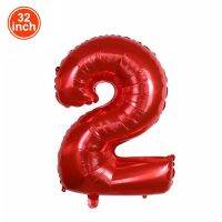 Red Large Numbers Balloon 32 Inch  1 2 3 4 5 6 7 8 9 Racer Birthday Ball Digit bachelorette balloons Figure Golob Ballon Balloons