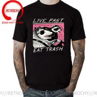 Anime Live Fast Eat Trash T-Shirt Funny Design T Shirt Camisa Hombre For Men Cotton Tops Shirt Harajuku Personalized Rife Tshirt