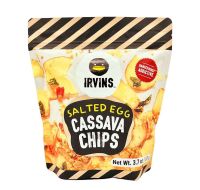 Irvins Salted Egg Cassava Chips (Singapore Imported) เออร์วินส์ มันสำปะหลังแผ่นทอดกรอบคลุกไข่เค็ม 105g.