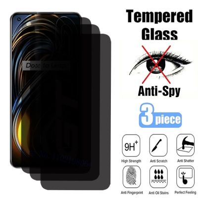 3PCS Anti Spy Tempered Glass For Realme GT 2 Pro NEO 2T 3T Q3S 5G Privacy Screen Protector Film For Realme GT 2 Master Explore