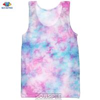 SONSPEE 3D พิมพ์ฤดูร้อน Tie Dye Men S Tank Tops Casual Hip Hop ฟิตเนสเพาะกาย Gym กล้ามเนื้อผู้ชายแขนกุด Cool เสื้อกั๊กเสื้อ