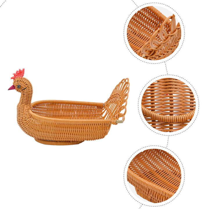 platter-home-ตะกร้าอาหาร-end-table-decor-หวายปาร์ตี้เสิร์ฟผลไม้-pp-bread-คอนเทนเนอร์-dresser-tray