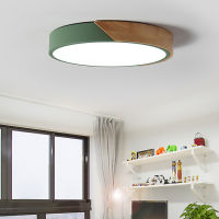 bedroom led ceiling lamp 30CM black white green wood indoor led lighting bulbs for aisle porch corridoe kitchen daily lighting