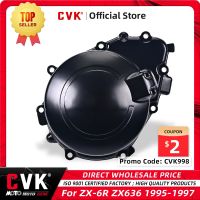 ☇CVK ที่คลุมมอเตอร์มอเตอร์ฝาปิดเครื่องยนต์ CrankCase เปลือกด้านข้างขดลวดเครื่องกำเนิดสำหรับคาวาซากิ ZX-6R ZX6R 6R ZX 636 ZX636 1995 1996 1997