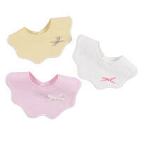 3pcs เด็กโบว์ลูกไม้ผ้าฝ้าย bibs ทารกรอบนุ่มกันน้ำอุปกรณ์เสริมชายหญิงน่ารัก bowknot คอ Wee Unknown