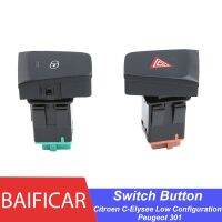 Baificar Brand New Emergency Light Door Lock Switch Botton Assy 98016534ZD For Peugeot 301 Citroen C-Elysee Low Configuration Push Button