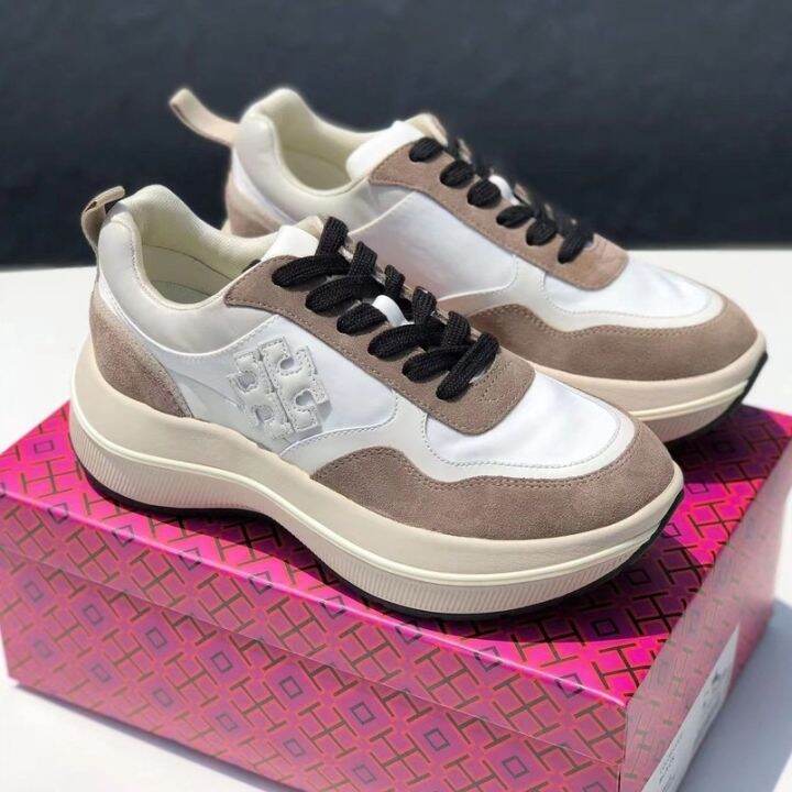 2023-new-tory-burch-tory-adventure-nylon-suede-leather-stitching-platform-sneakers