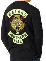 Mayans M.C. Mayans T-shirt cotton 100% round neck long sleeve T-shirt Black