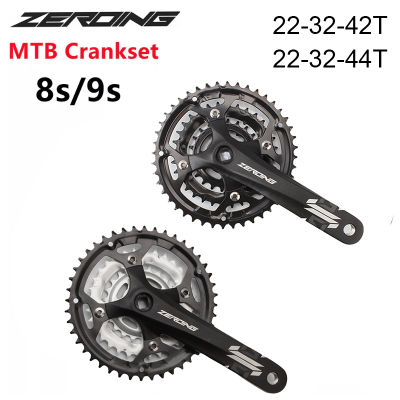 8/9 Speed MTB Crankset 22T 32T 42T Bicycle Chainring 170mm Aluminum Alloy Crank Bike Sprocket Removable Chainwheel Cycling Parts