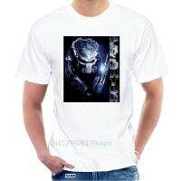 เสื้อยืดแฟชั่นผู้ชายคอกลมแขนสั้นผ้าฝ้ายพิมพ์ลาย Predator Alien Movie 9  4Y3J