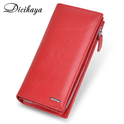 DICIHAYA Brand Genuine Leather Long Women Wallet Alligatos Zipper Pocket Purse Clutch Money Phone Bag Card Holder Female Wallets