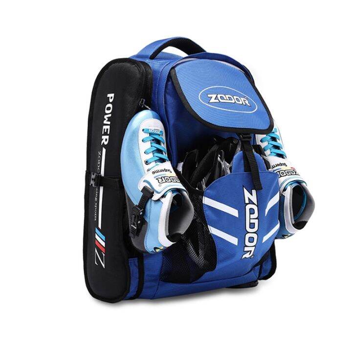 original-zodor-speed-skates-patines-carrier-daily-waterproof-skates-backpack-4x90-4x100-4x110-skating-bag-blue-red-container