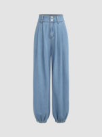 Cider Denim Pleated Jogger Pants