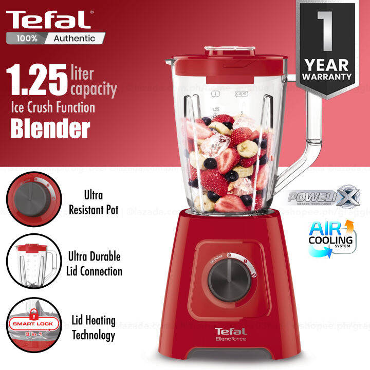 Tefal 1.25L Blendforce 2 Blender BL4255 (Red) Lazada PH
