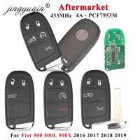 jingyuqin Aftermarket 3/4/5BTN Remote Car Key for Fiat 500 500L 500X 2016 2017 2018 2019 Smart Fob Control 433MHz 4A Chip SIP22