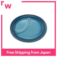 Le Creusetdish Multi Oval Plate (S) Marine Blue Heat Chillingเตาอบไมโครเวฟ