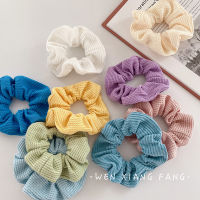 PEB  เกาหลีสีทึบขนาดใหญ่ลำไส้ยางรัดผมง่าย Scrunchies เครื่องประดับผม Femal