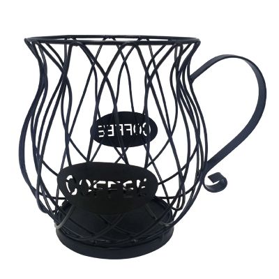 Universal Coffee Capsule Storage Basket Coffee Cup Basket Coffee Pod Organizer Holder Black for Home Cafe Hotel