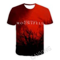 ใหม่แฟชั่นผู้หญิงผู้ชาย3D พิมพ์ Moonspell band Casual เสื้อยืด hip hop xorts Harajuku st.yles Tops เสื้อผ้าขนาด: S-7XL