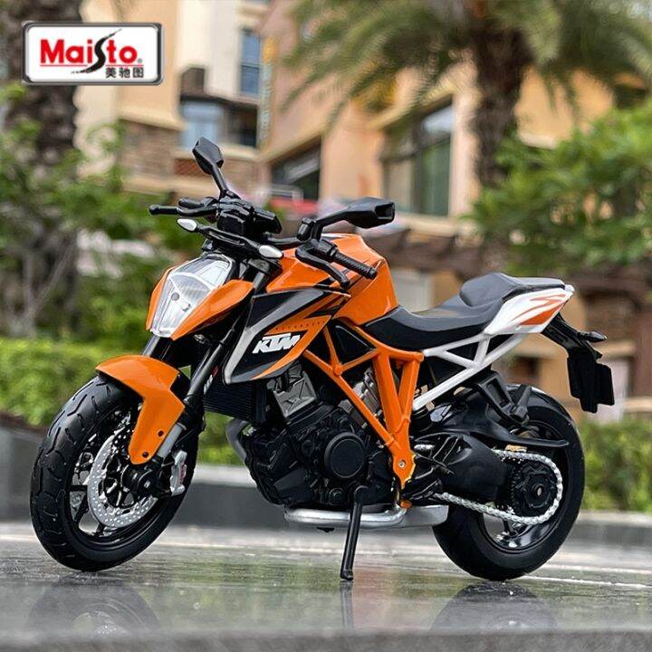 maisto-1-12-ktm-1290-super-duke-r-โมเดลมอเตอร์ไซค์อัลลอยการจำลองการหล่อโลหะรถจักรยานยนต์ของเล่นของขวัญสำหรับเด็กการรวบรวมโมเดล