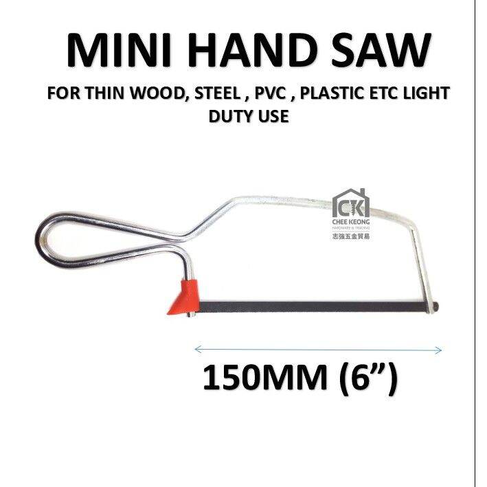 MINI HACKSAW FRAME MINI HAND SAW AND BLADE FOR THIN PLYWOOD BESI PVC