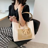 Big bag womens 2023 new trendy large-capacity commuting college students attending class super hot one-shoulder tote bag 【BYUE】