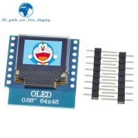 TZT 0.66นิ้วโมดูลจอแสดงผล OLED สำหรับ WEMOS D1 MINI โมดูล ESP32 Arduino AVR STM32 64X48 0.66 "หน้าจอ LCD IIC I2C OLED