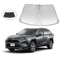 Windshield Sun Shade Front Sunshade Protector Heat Shield Blocks UV Rays Sun Fit for RAV4 2019-2021 อุปกรณ์เสริม