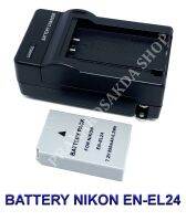 (Saving Set 1+1) EN-EL24  ENEL24 แบตเตอรี่และแท่นชาร์จสำหรับกล้องนิคอน Battery and Charger For Nikon 1 J5,DL18-50,DL24-85 BY PRAKARDSAKDA SHOP