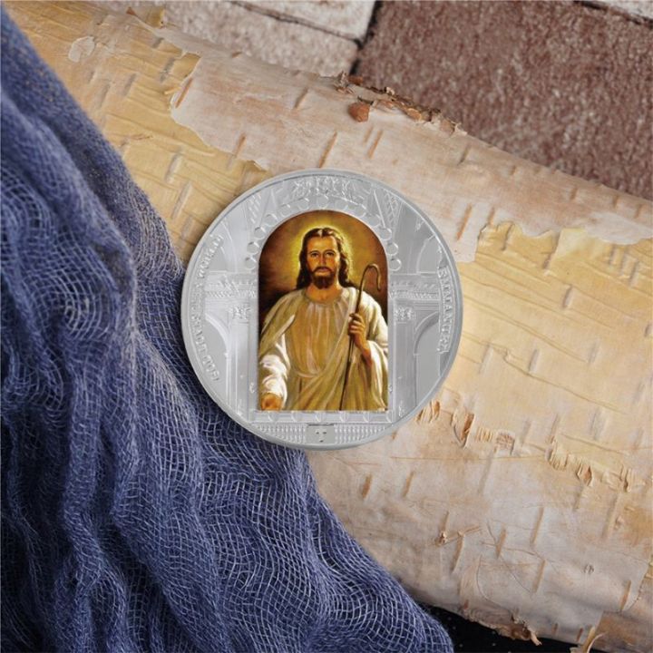 ในสต็อกพระเยซูคริสต์ศาสนาคอลเลกชันเหรียญที่ระลึกของขวัญของที่ระลึกศิลปะโลหะ-antiqu-m68e
